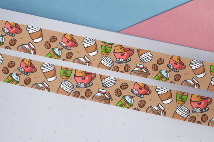 Coffee Washi Tape on notebook