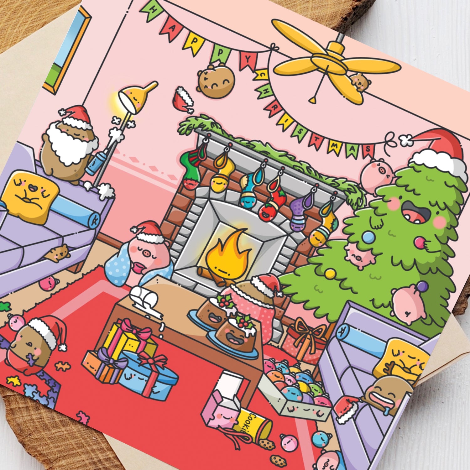 Christmas card close up