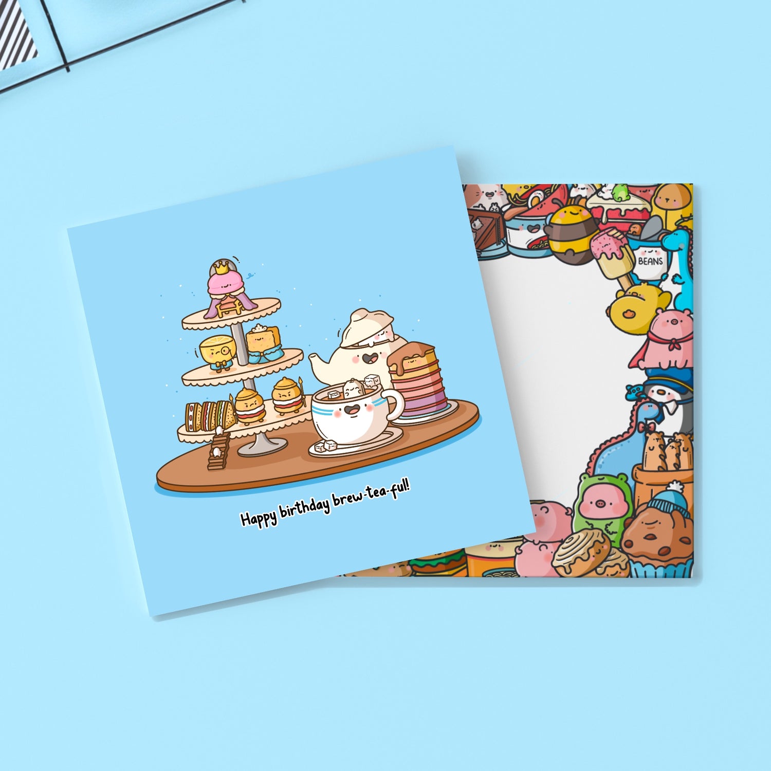 Afternoon tea card with Toastedink envelope