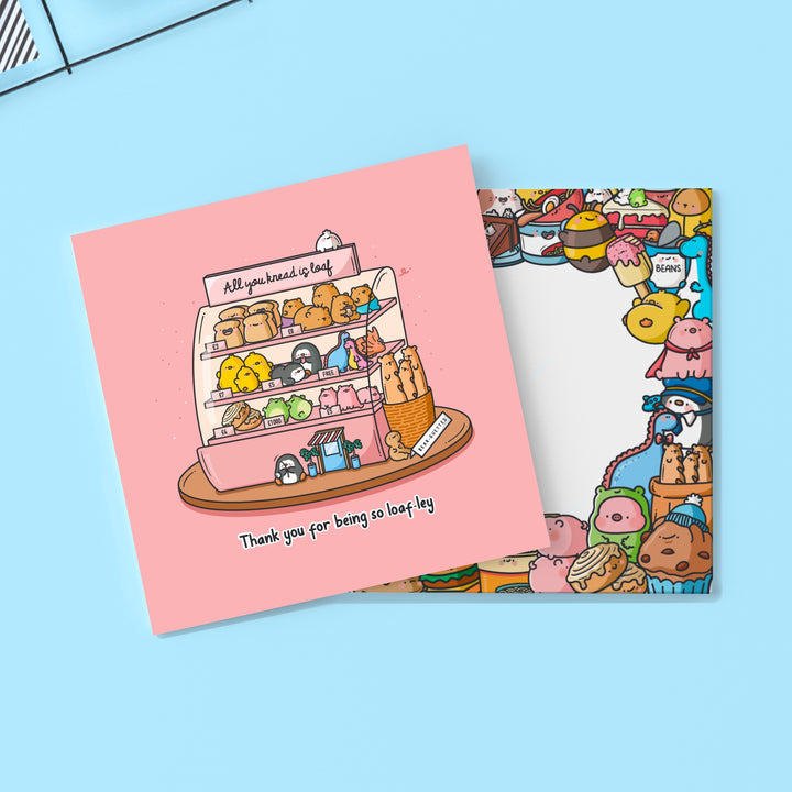 Animal bakery card with Toastedink envelope
