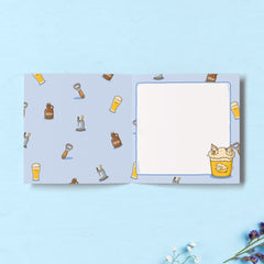 Beer print inside card