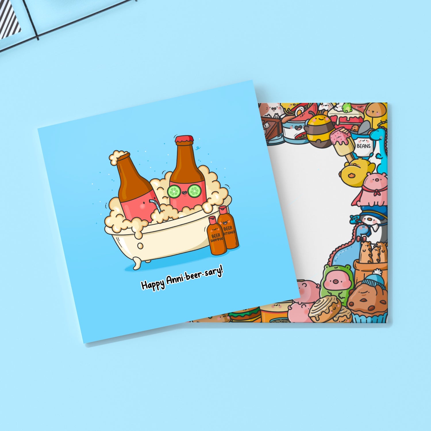 Beer anniversary card with Toastedink envelope