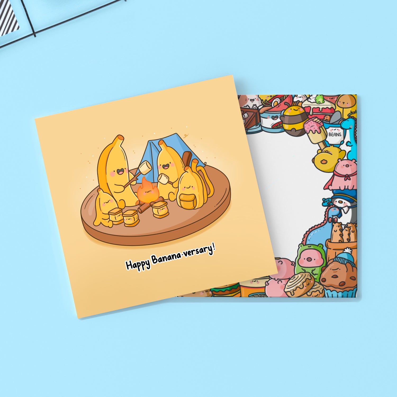 Banana anniversary card with Toastedink envelope