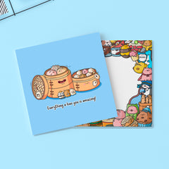 Bao buns card with Toastedink envelope