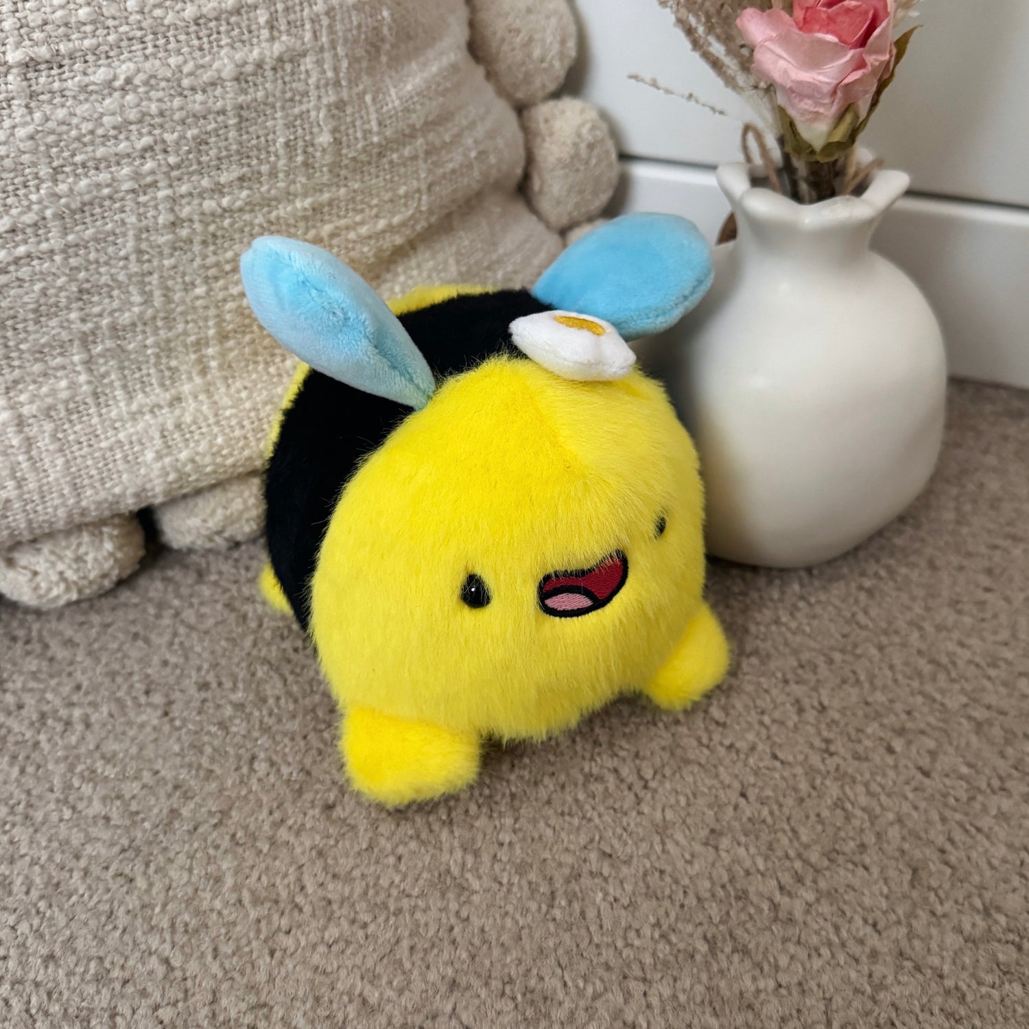 Bee plush with cushion