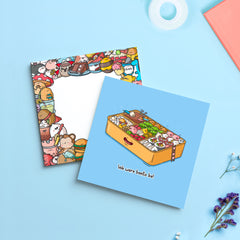 Bento box card with Toastedink envelope