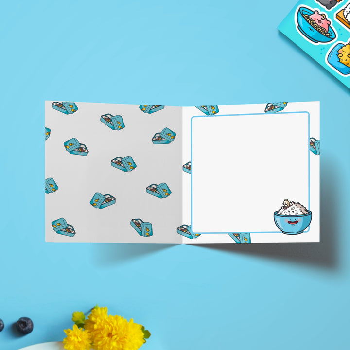 Bento Box print inside card