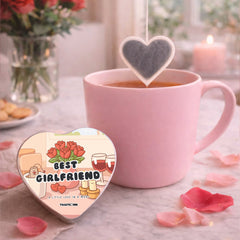 Heart Shaped Tea bag with mug 