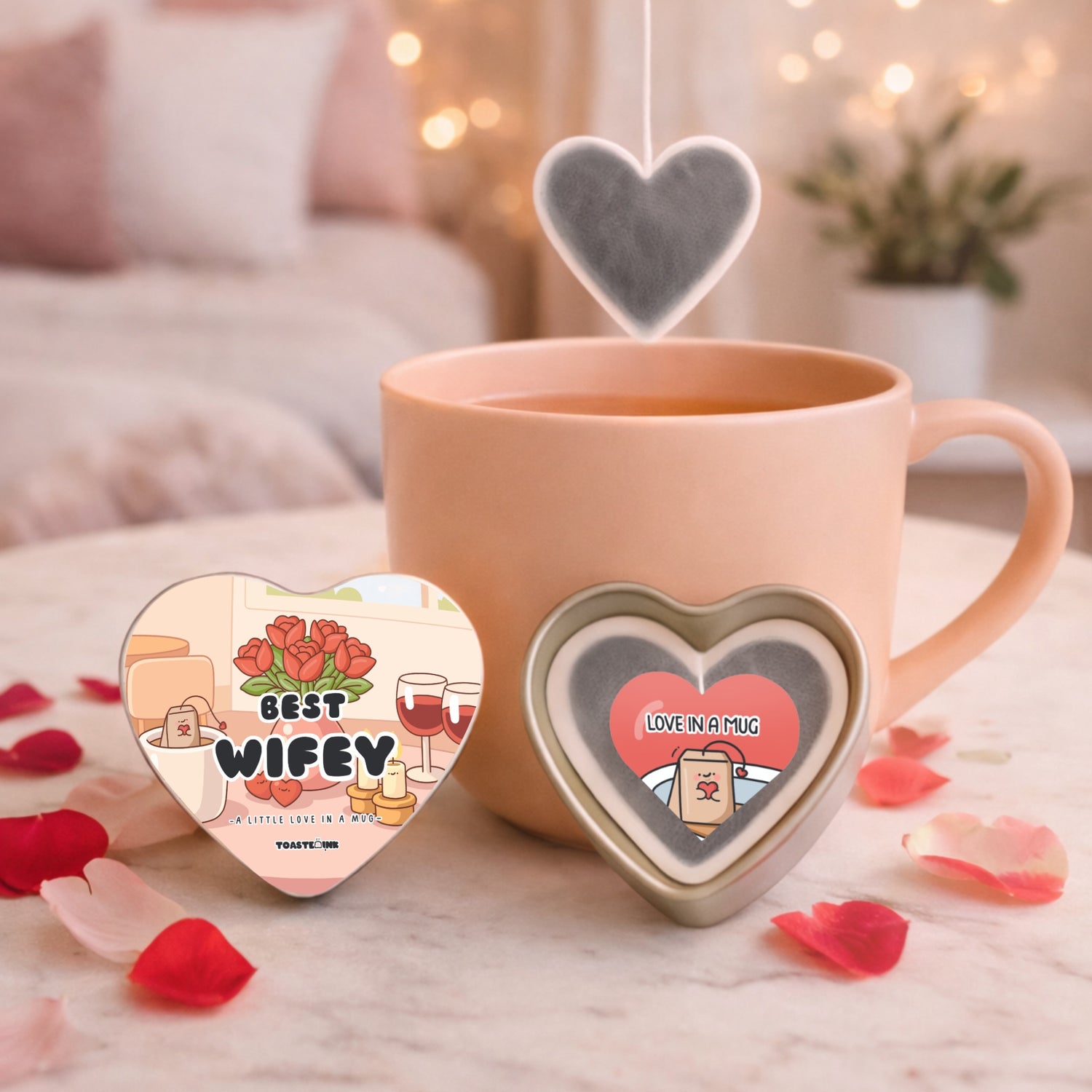 Best Wifey Heart Shaped Tea Bags