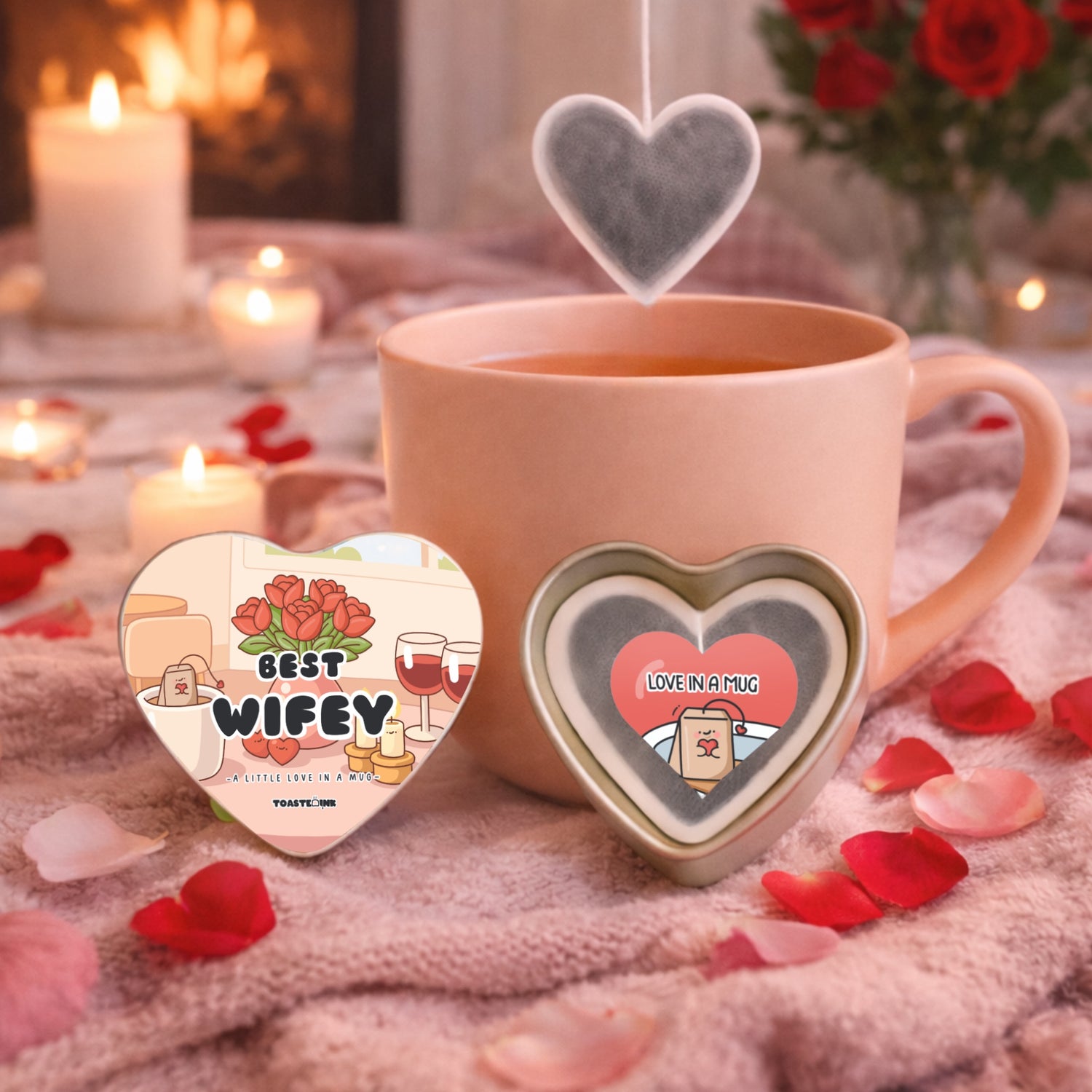 Best Wifey Heart Shaped Tea Bags