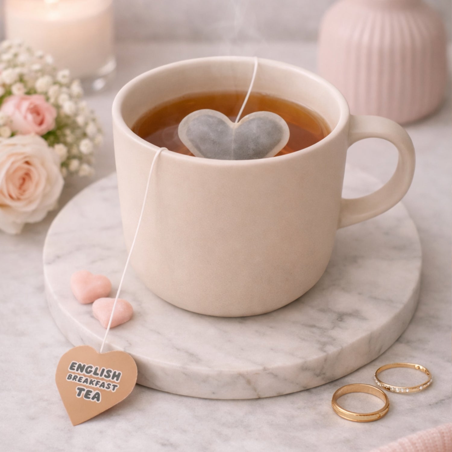 Bestie Heart-Shaped Tea Bags
