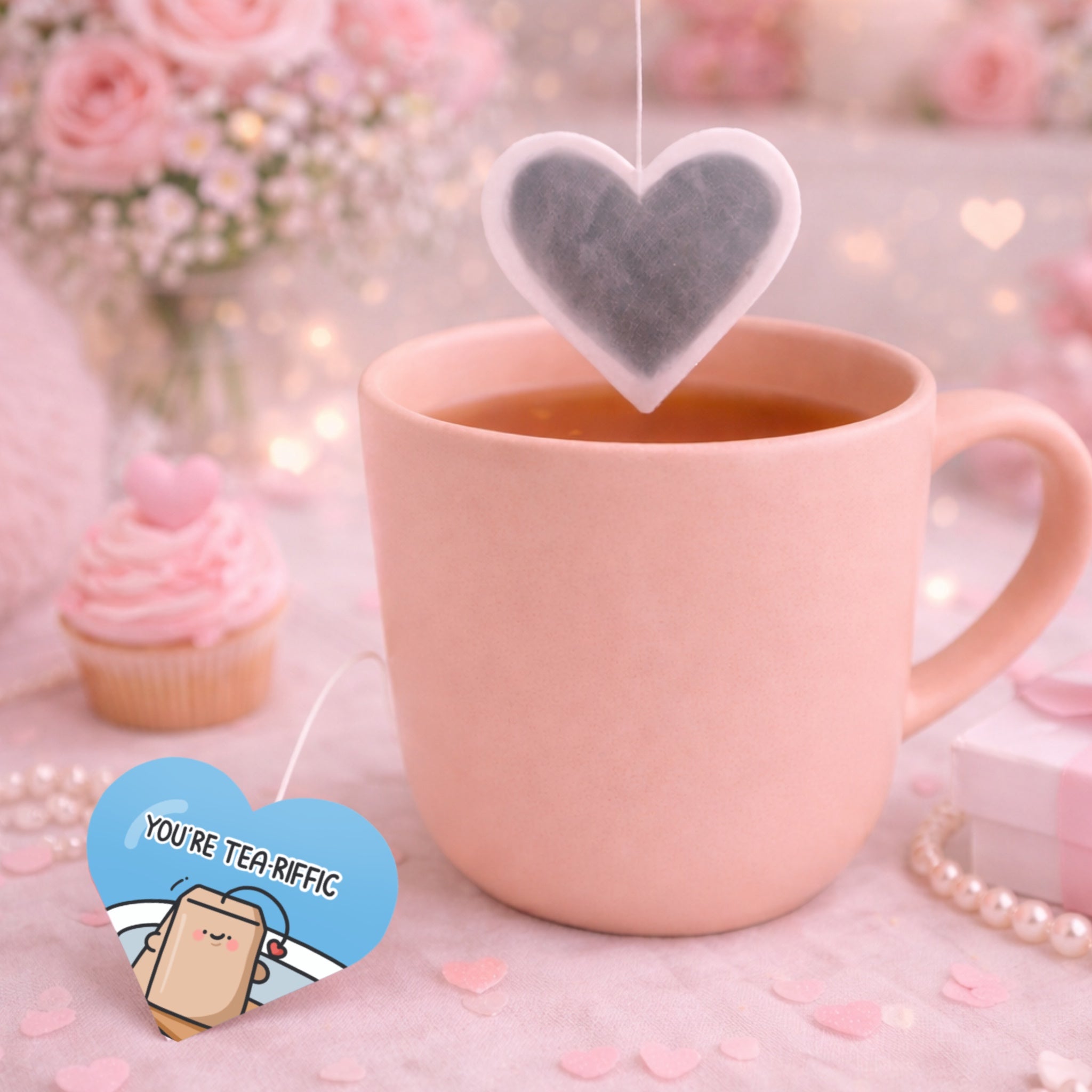 Bestie Heart-Shaped Tea Bags