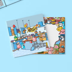 Birthday kitchen card with Toastedink envelope