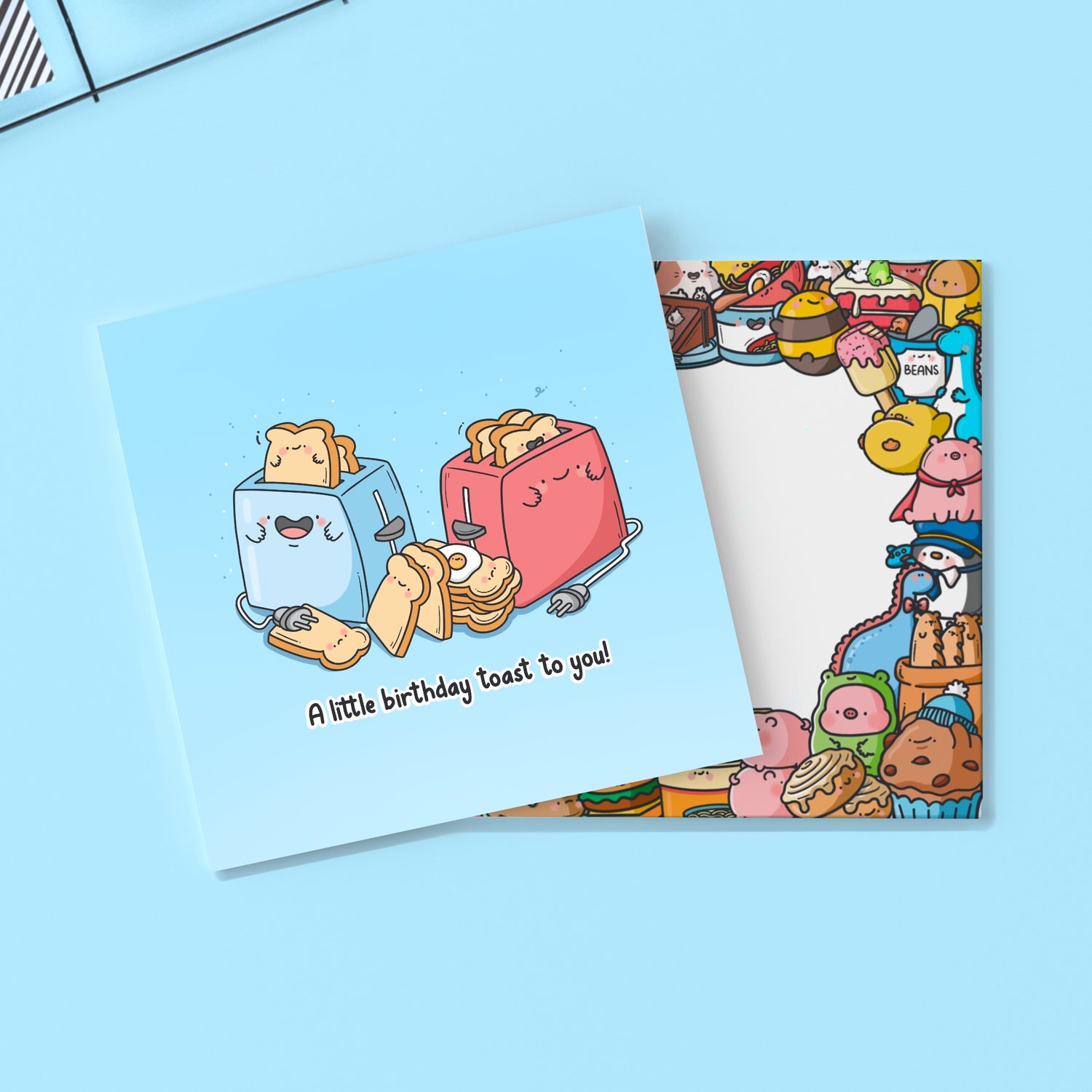 Toaster birthday card with Toastedink envelope