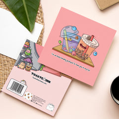 Bubble tea card front and back