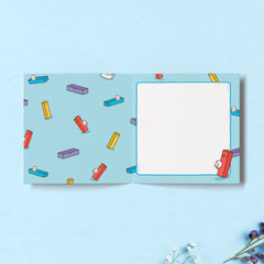 Building blocks print inside card