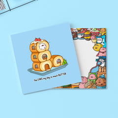 Cake rolls card with Toastedink envelope