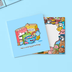 Cereal birthday card with Toastedink envelope