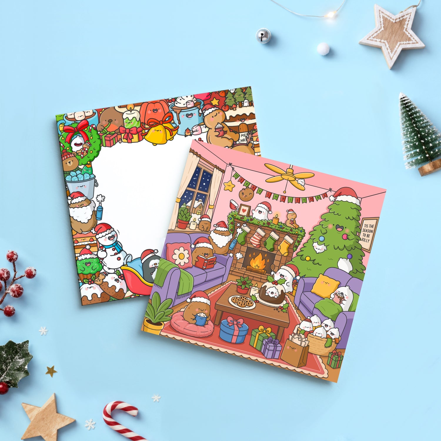 Christmas Living room card with Toastedink Christmas envelope