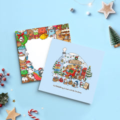 Christmas penguin card with Toastedink Christmas envelope