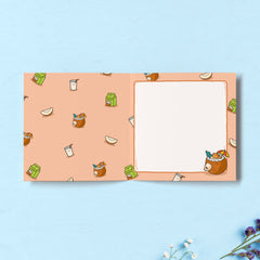 Coconut print inside card
