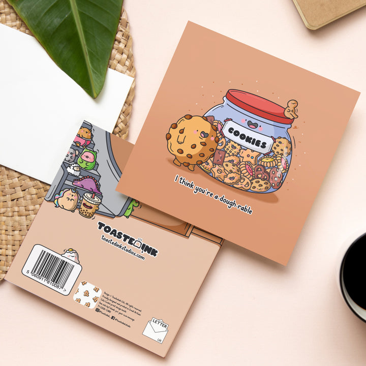 Cookies card front and back design