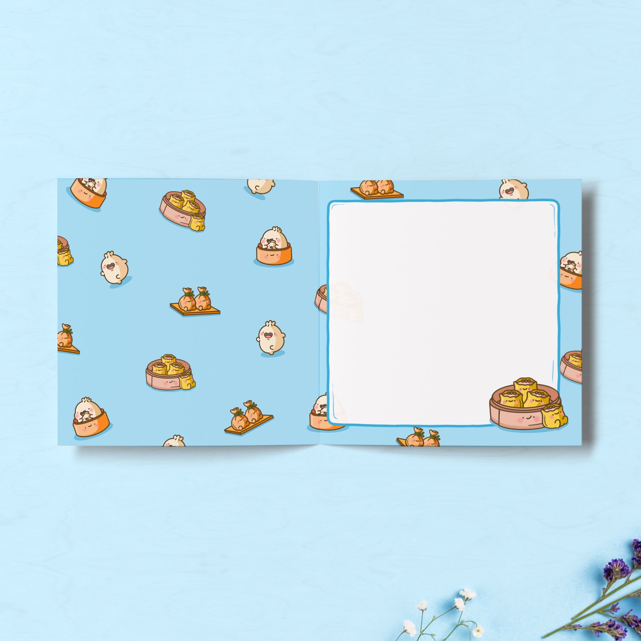 Dim sum print inside card