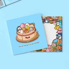 Dim sum campfire card with Toastedink envelope