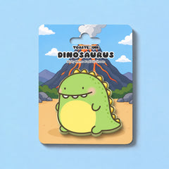 Dinosaur sticky notes on volcano backing card