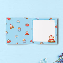Cute dog illustrations inside card