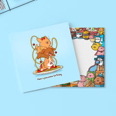 Stack of dogs birthday card with Toastedink envelope
