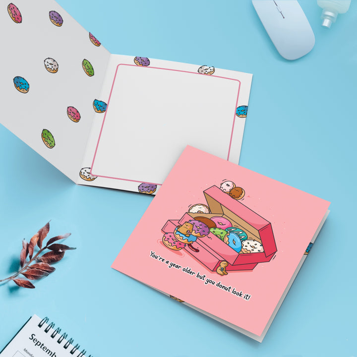 Donut card with donut print inside