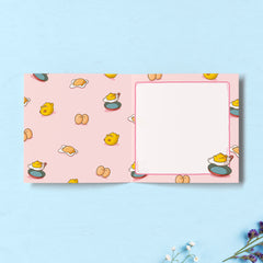 Egg print inside greeting card