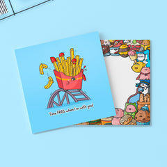 French fries card with Toastedink envelope