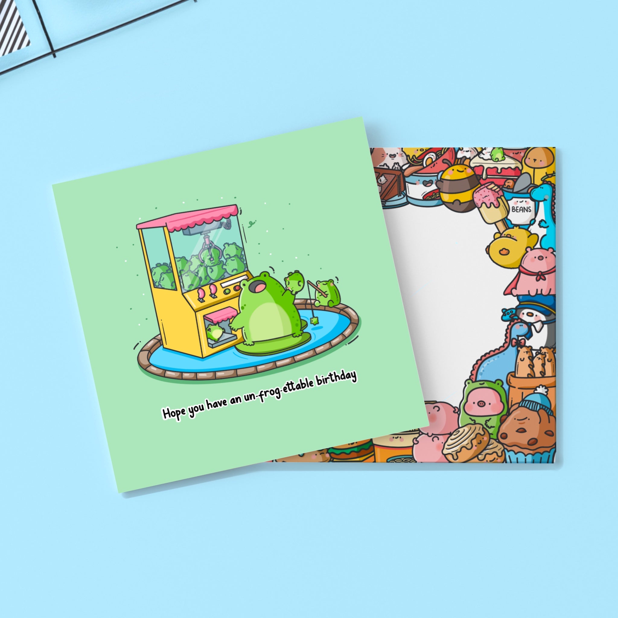 Frog birthday card with Toastedink envelope