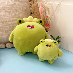 Big frog plush with frog plush keychain
