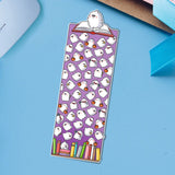 Ghost bookmark on blue table