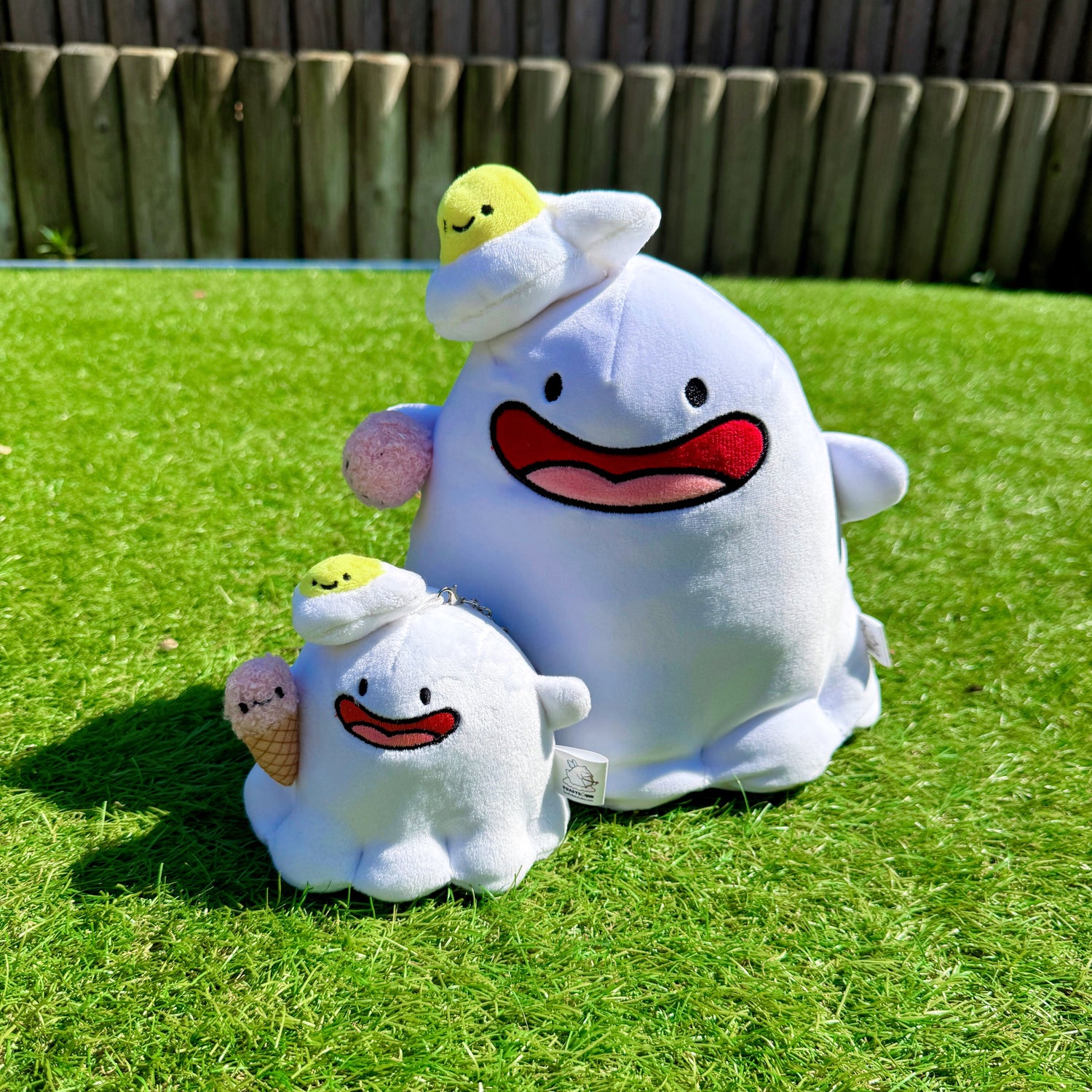 Ghost plush with ghost keychain plush