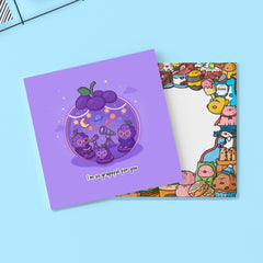 Grape card with Toastedink envelope