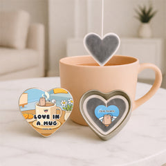 Heart Shaped Tea Bags with mug