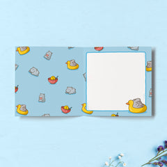 Hippo print inside birthday card