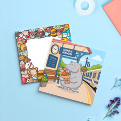 Hippopotamiss You card with Toastedink envelope