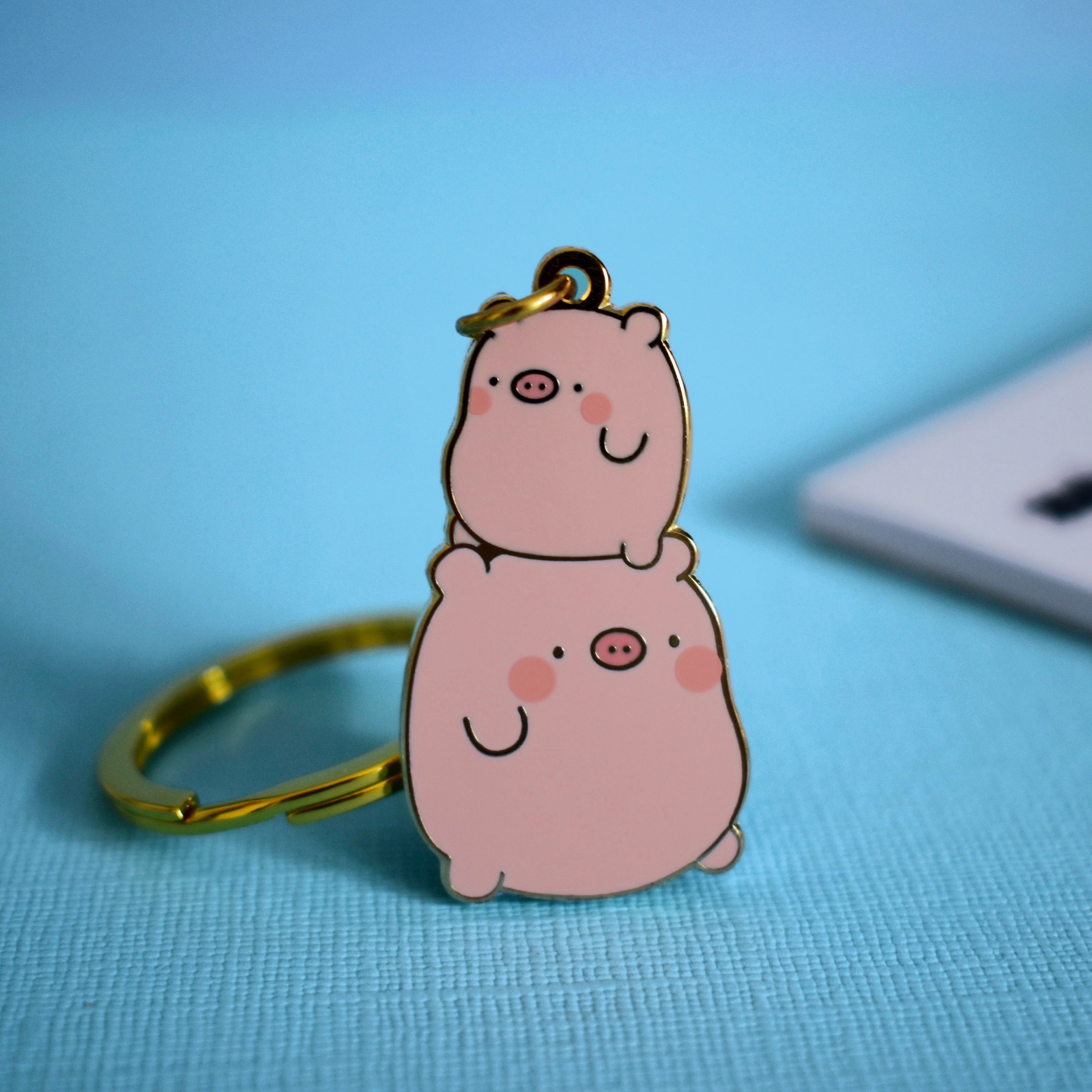 Cute Pig Keyring | Cute Keychains – ToastedInk