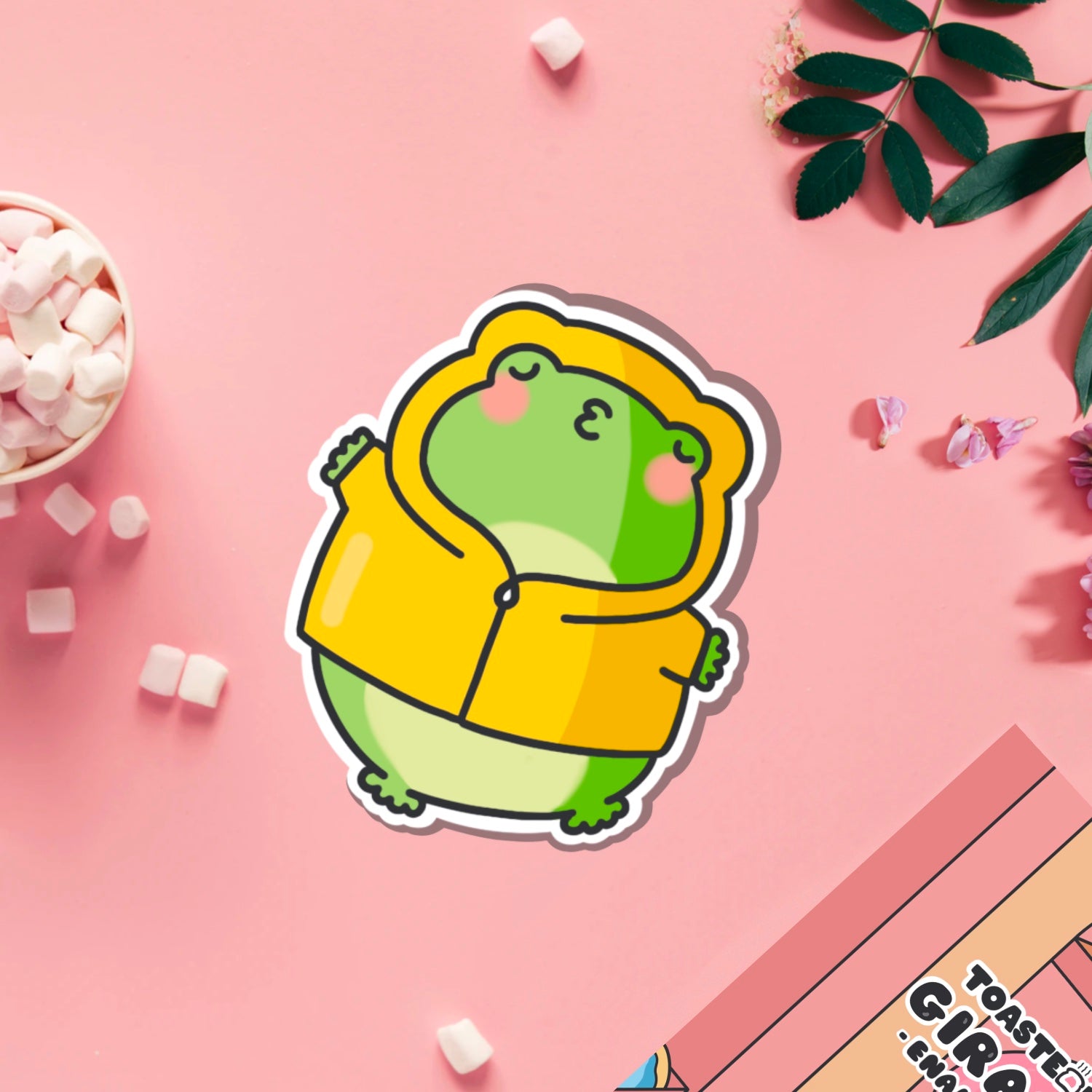 Kissing Frog Vinyl Sticker