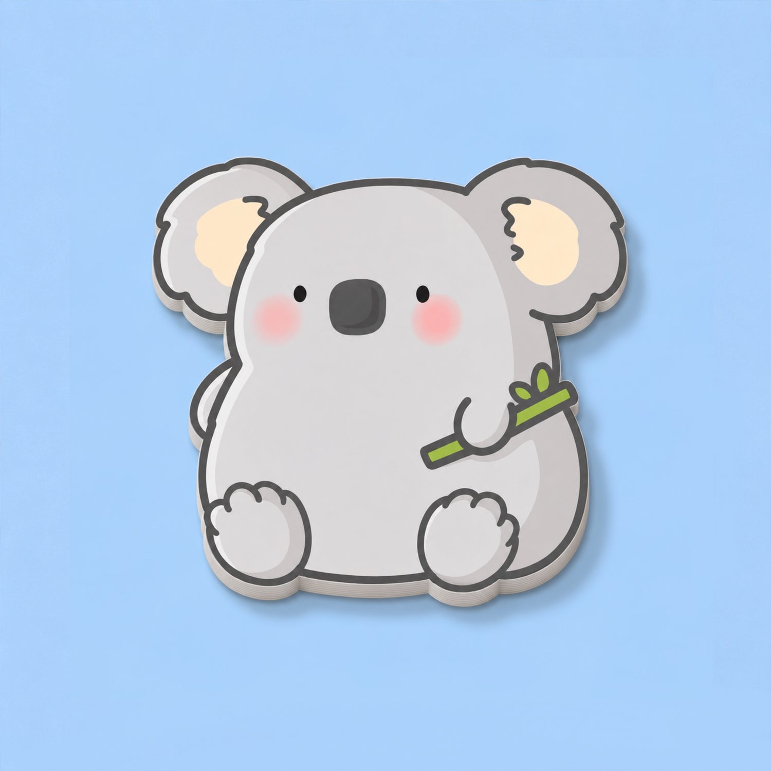 Koala shaped sticky notes on blue table