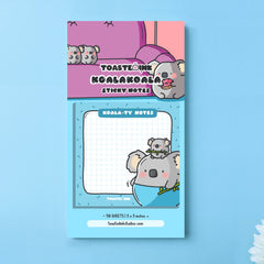 Koala sticky notes on cute backing card
