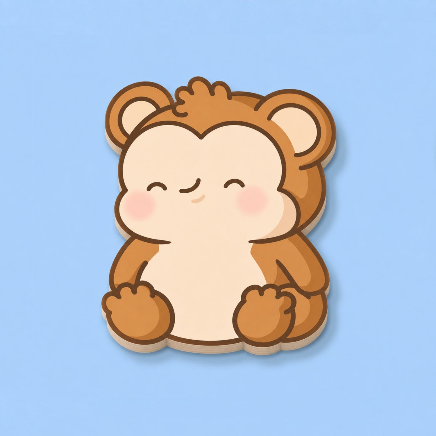 monkey shaped sticky notes on blue table