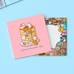 Pancake cats card with Toastedink envelope