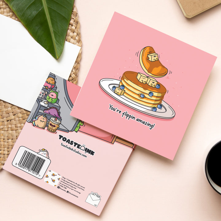 Pancakes Card front and back design