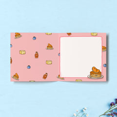 Pancake print inside card